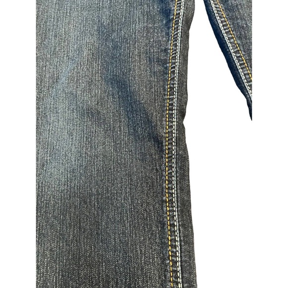 Ana A New Approach Stretch Denim Blue Jeans 16 Embroidered Pockets Straight Leg - Picture 3 of 8
